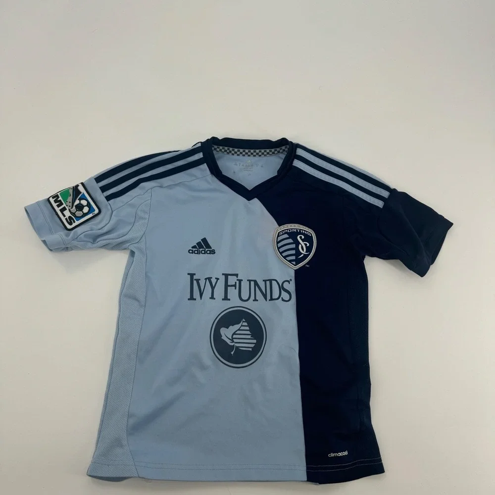 Adidas Sporting Kansas City MLS Jersey‎ Youth Size S Soccer T-Shirt